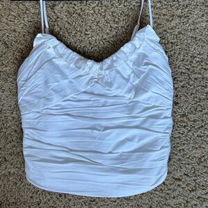 Zara mini white strappy blouse